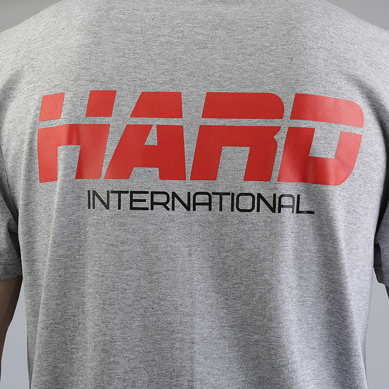 мужская серая футболка Hard International International-серая - цена, описание, фото 5